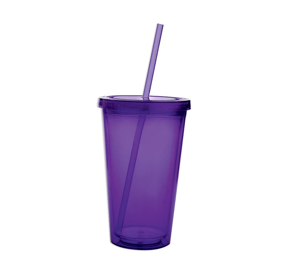 Full Color 18 oz. Acrylic Insulated Tumbler with Straw-default