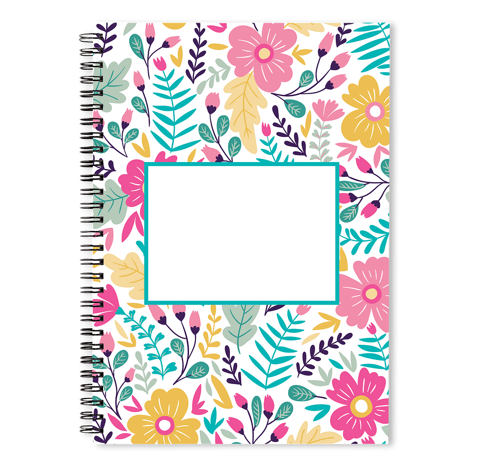 Floral Pattern JournalBooks ® Spiral Notebook-default