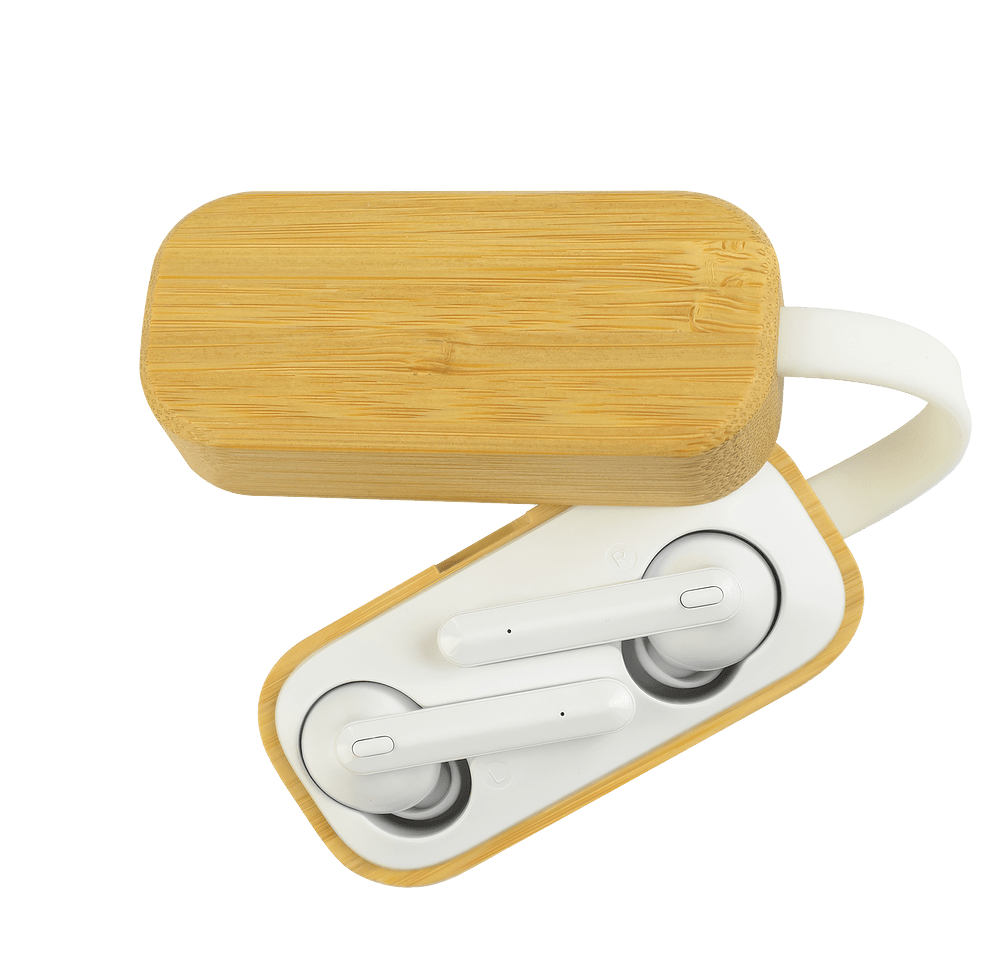 Truly Wireless Earbuds with Bamboo Charging Case-default