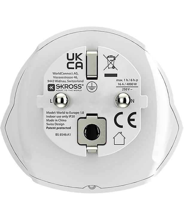 Skross World to Europe Travel Adapter