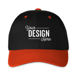 Pacific Headwear Cotton Blend Adjustable Hat - Color: Black / Orange