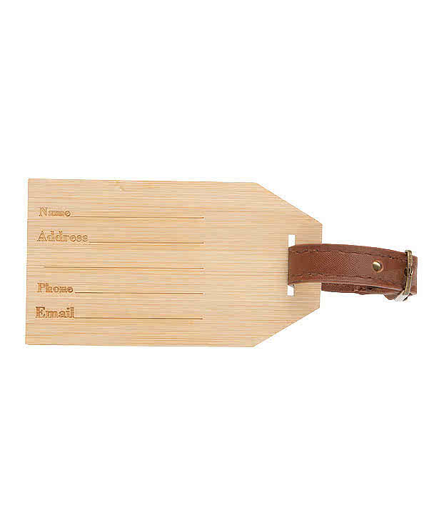 Outbound Bamboo Luggage Tag
