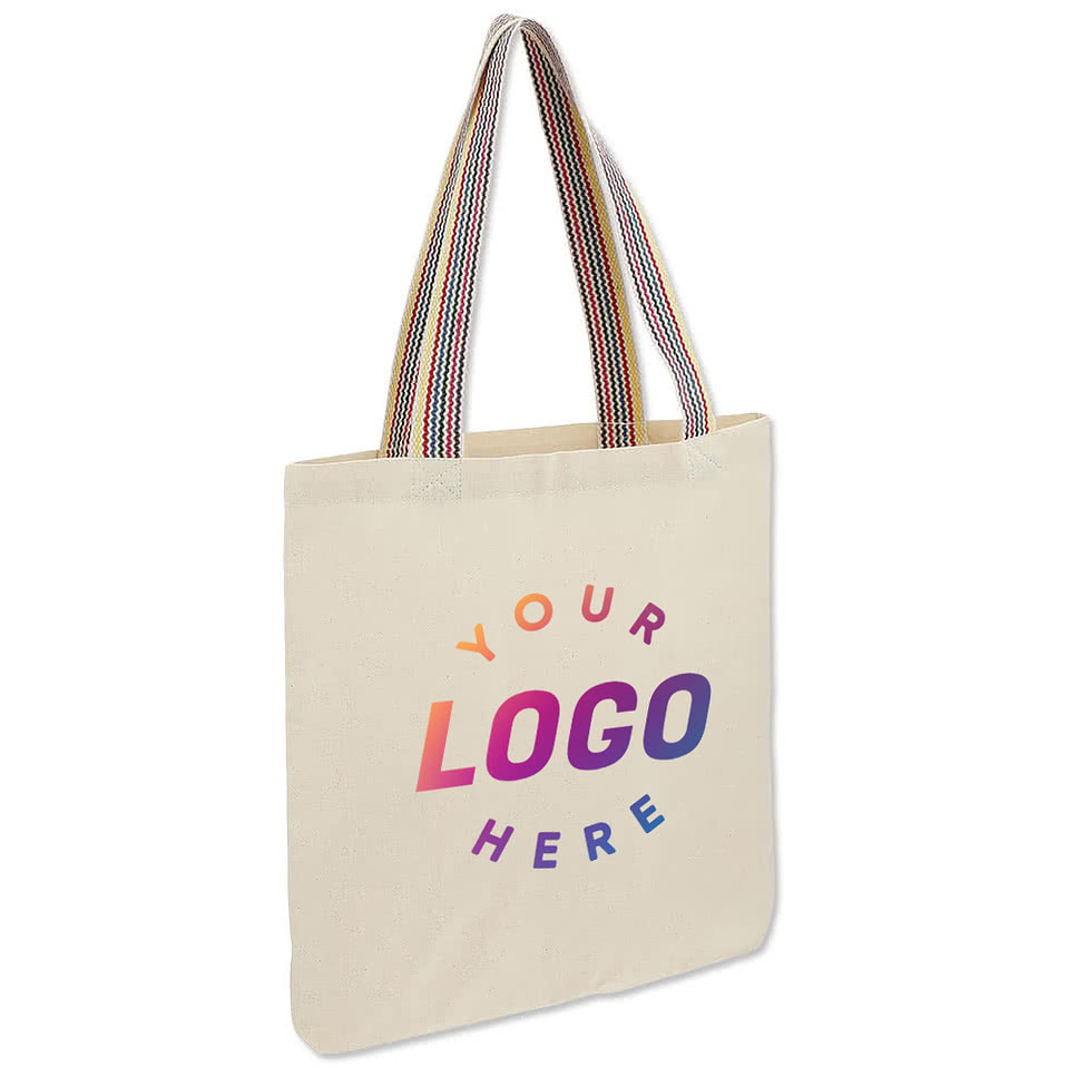 Rainbow Medium Recycled Cotton Convention Tote Bag