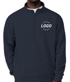 Port & Company Core Quarter Zip Sweatshirt - Embroidered - Color: Navy