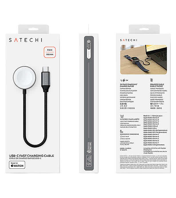 Satechi USB-C Magnetic Fast-Charging Cable For Apple Watch