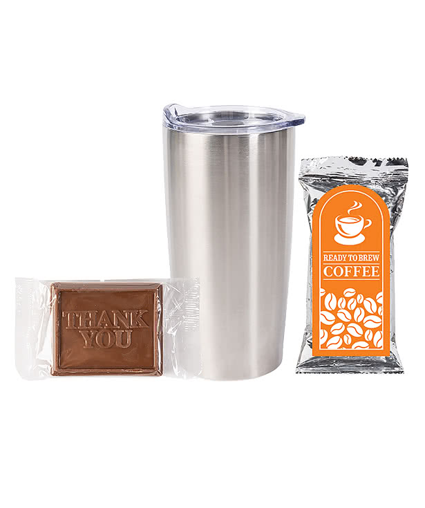 20 oz. Tumbler with Coffee Pack and Thank You Cookie Gift Set
