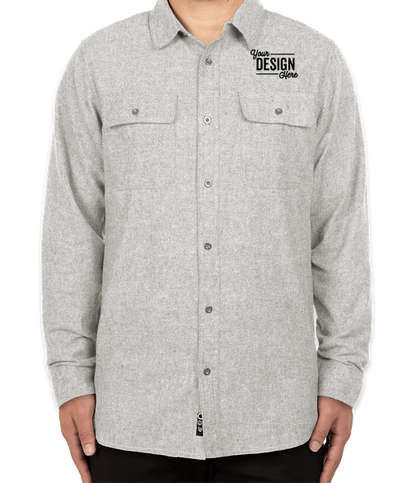 Burnside Solid Flannel Long Sleeve Shirt - Stone