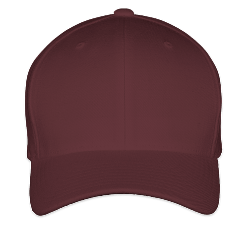 Yupoong Wool Flexfit Hat in Maroon
