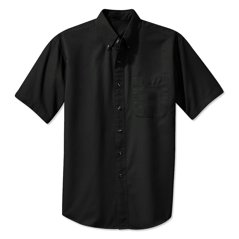 Blue Generation Scotchgard Short Sleeve Dress Shirt - Embroidered