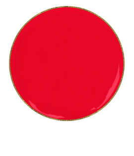 1" Round Lapel Pin - Color: Red / Brass