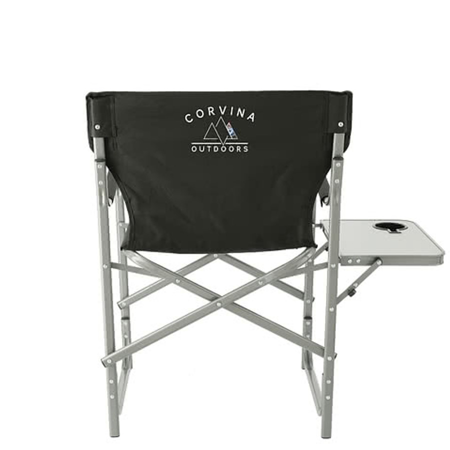 Director's Chair with Side Table in Black