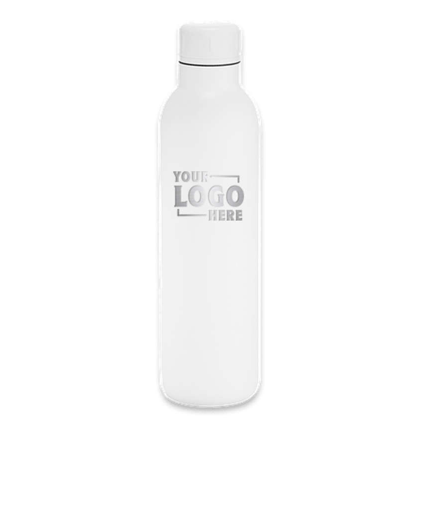 Laser Engraved 17 oz. Thor Matte Copper Vacuum Insulated Water Bottle in White