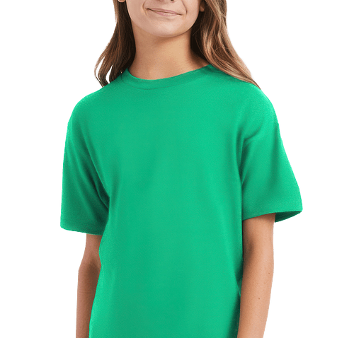 Hanes Youth Perfect-T Crewneck T-shirt  in Kelly Green