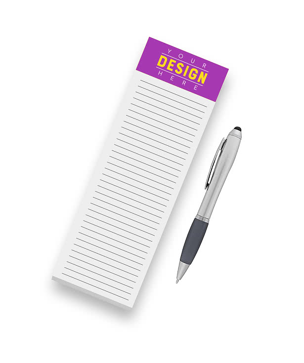Full Color Souvenir 3" x 9" Lined Scratch Pad - 50 sheets/pad (Case of 500)