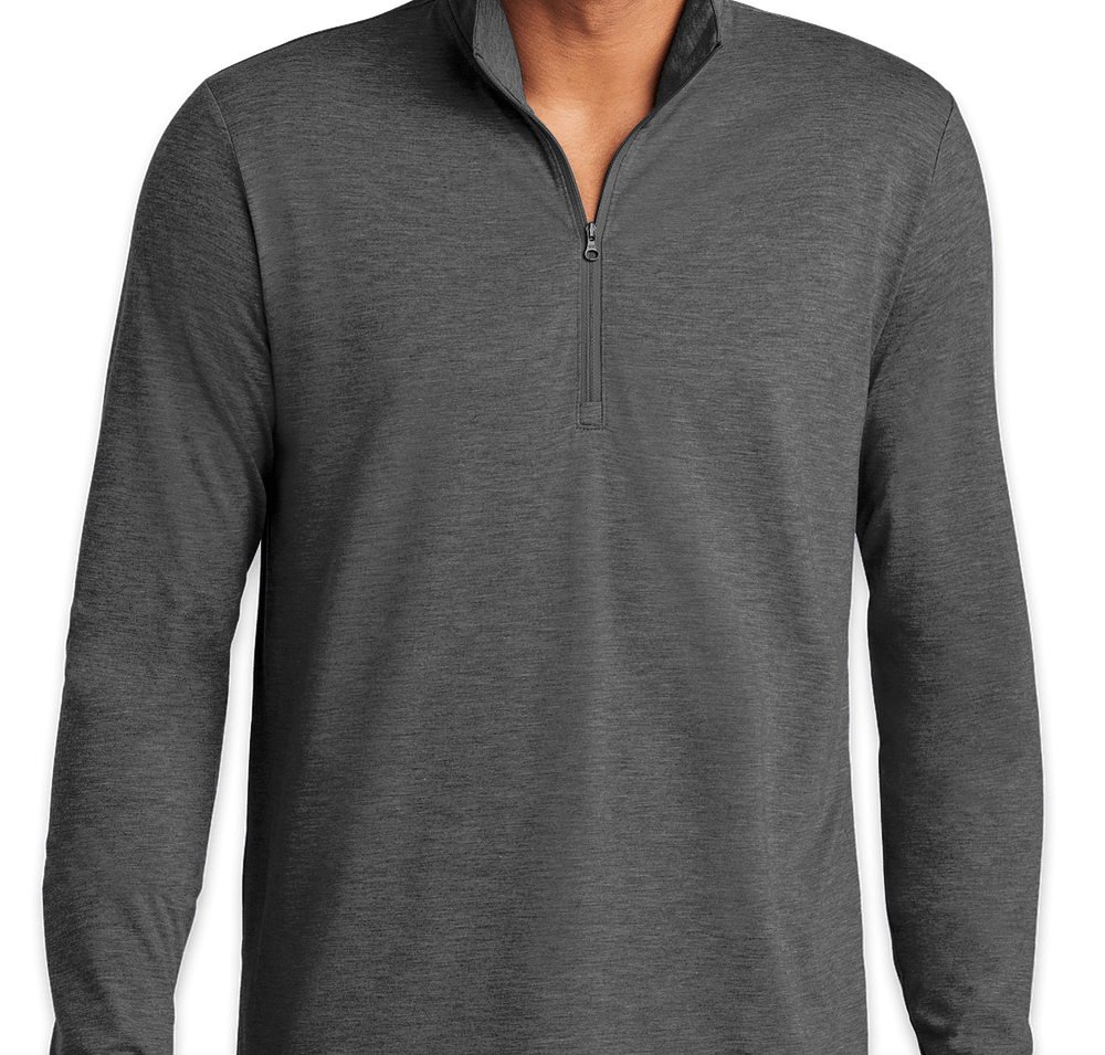 Sport-Tek Tri-Blend Quarter Zip Performance Shirt-default