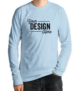 Royal Apparel USA-Made Organic Long Sleeve T-shirt - Color: Heaven
