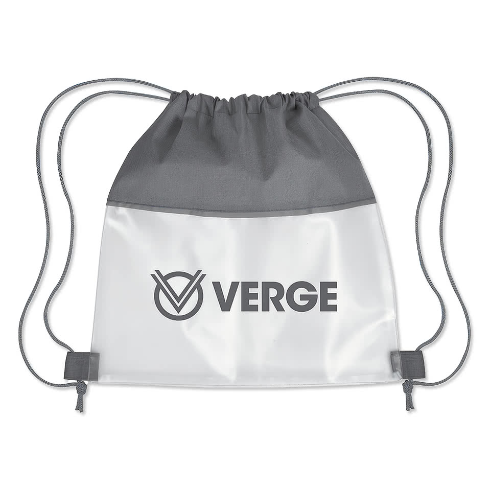 Reflective Heathered Frost Drawstring Bag