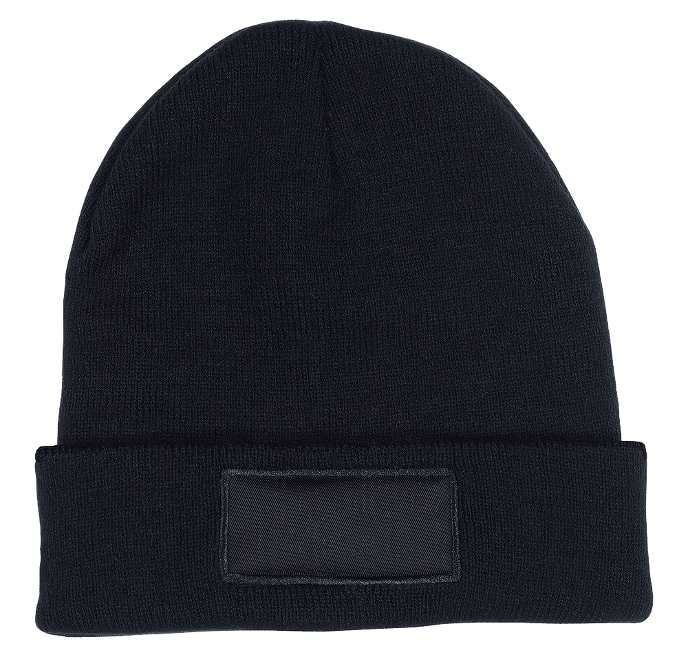 Knit Beanie With Patch-default