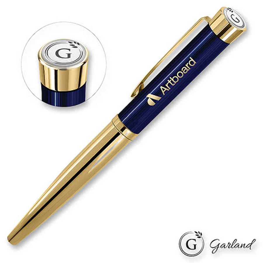 Garland Executive Monogram Empire Felt Tip Pen in Black / Chrome