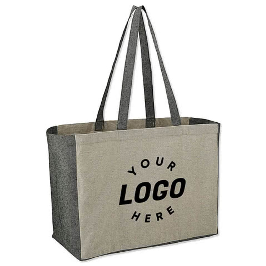 Medium Contrast Recycled Cotton Shopper Tote Bag