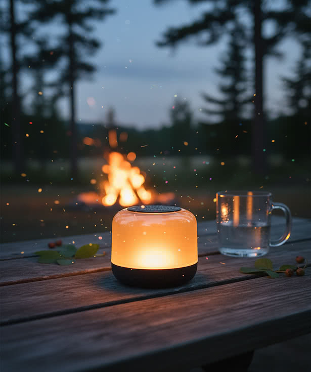 Wireless Speaker With Touch Sensor Night Light