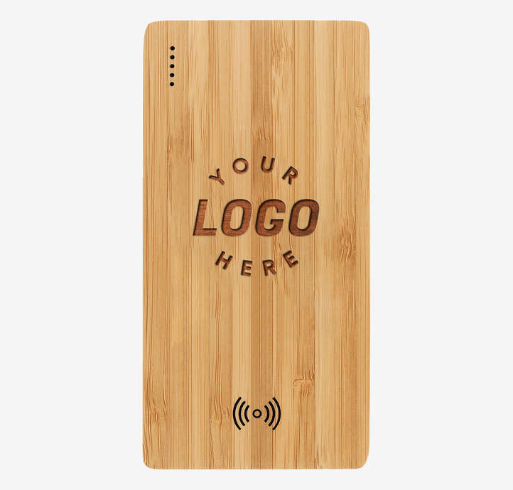 Laser Engraved Plank 5,000 mAh Bamboo Wireless Power Bank