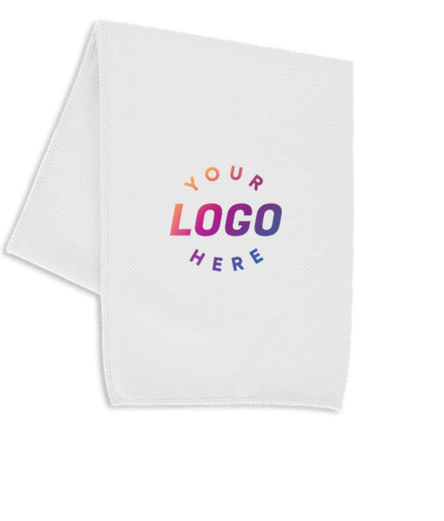 Recycled Sport Cooling Towel in White