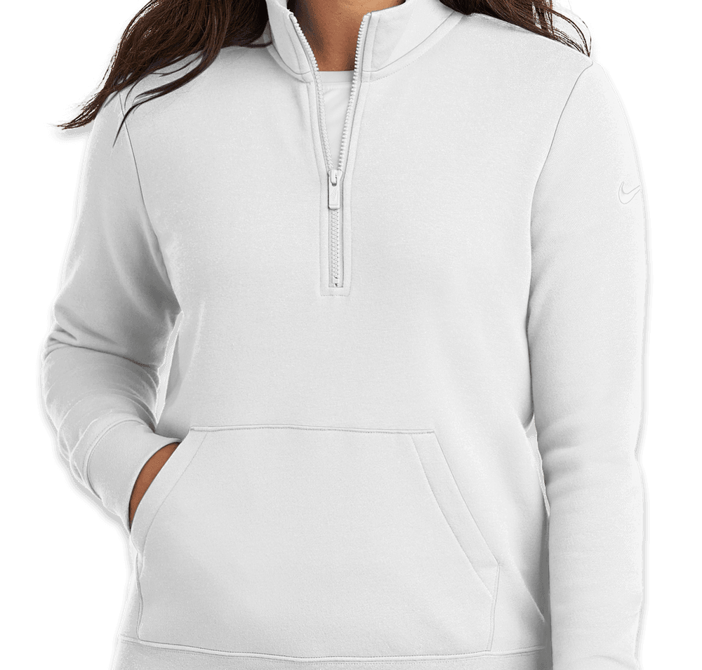 Custom Nike Women's Club Swoosh Sleeve Quarter Zip