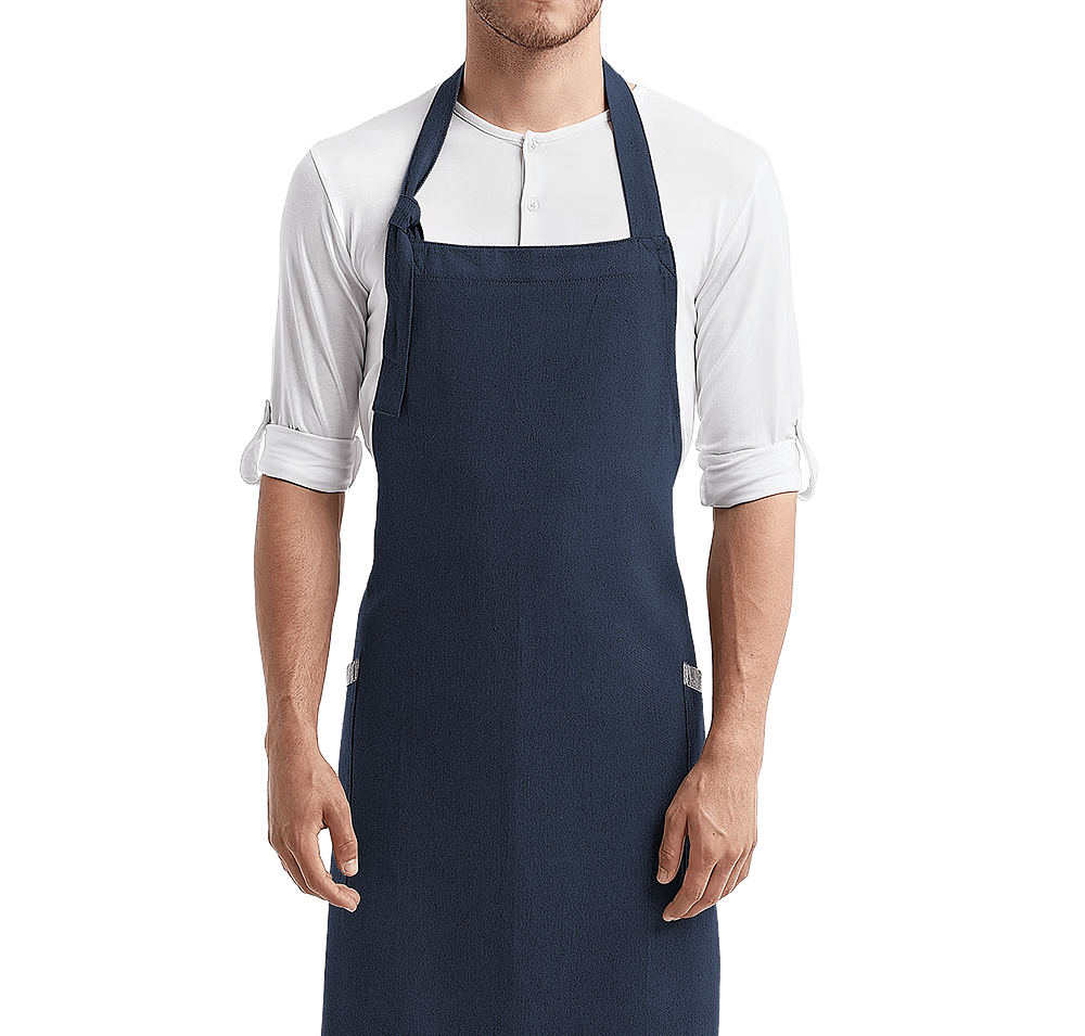 Artisan Collection Regenerate Recycled Full Length Two-Pocket Apron -Embroidered-default