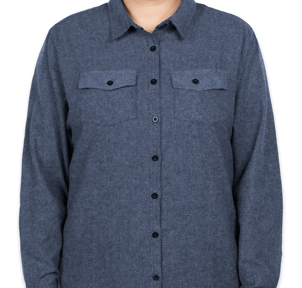 Burnside Women's Solid Flannel Long Sleeve Shirt-default