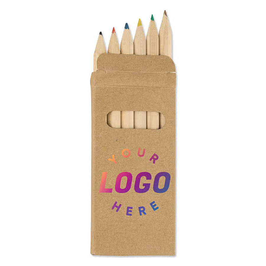 Full Color 6-Piece Colored Pencil Set in White