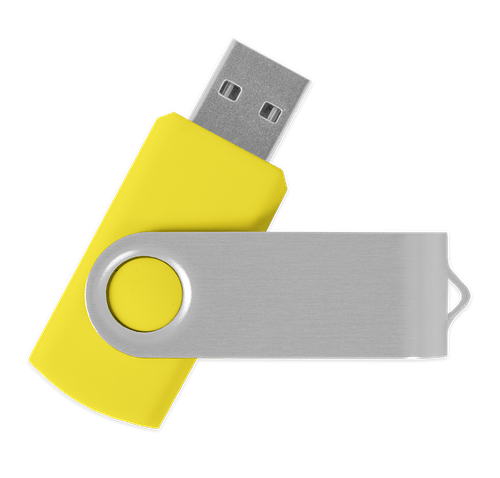 Rotate USB Flash Drive 2GB in Yellow