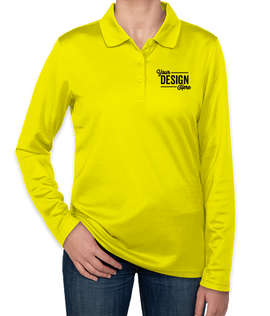 Clique by Cutter & Buck Women's Eco Long Sleeve Performance Pique Polo - Color: Hi-Vis Yellow