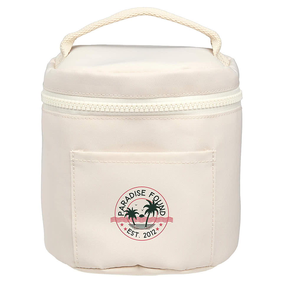 Full Color Wellable Recycled Round Travel Case