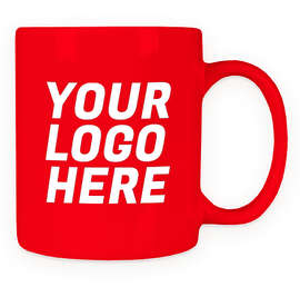 11 oz. Ceramic Mug - Color: Red