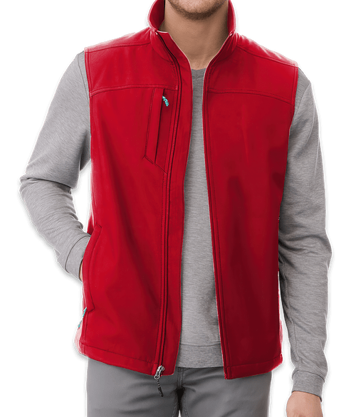 Elevate Stinson Stretch Soft Shell Vest in Team Red