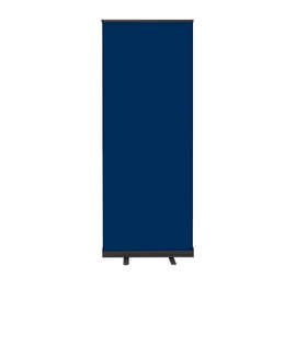 Full Color 31.5" x 83.5" Economy Retractable Banner Kit - Color: Navy / Black