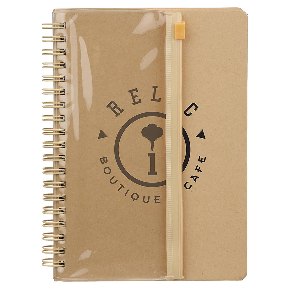 Mix Doodle FSC Hard Cover Spiral Notebook with Markers
