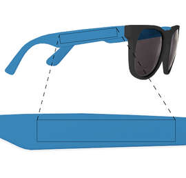 Two-Tone Promotional Sunglasses - Color: Blue