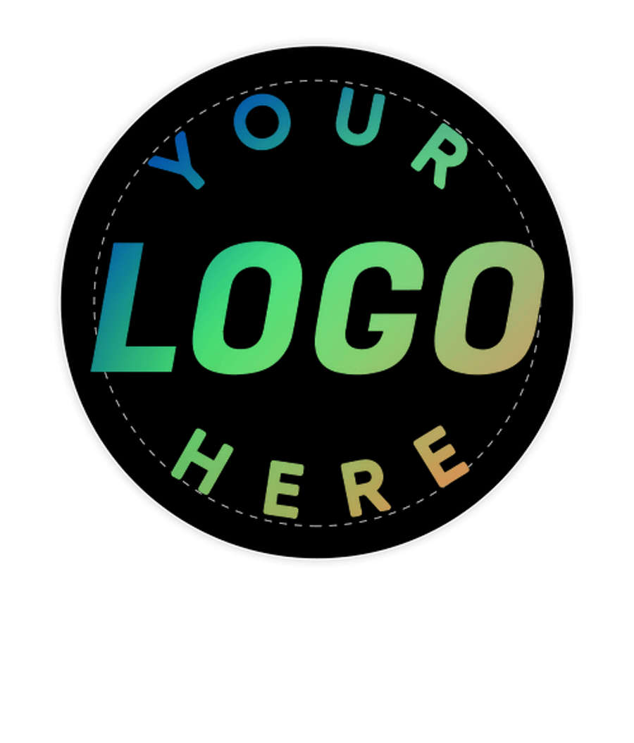 Full Color 2 in. Circle Magnet in Black