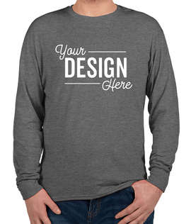Hanes X-Temp Long Sleeve T-shirt - Color: Charcoal Heather