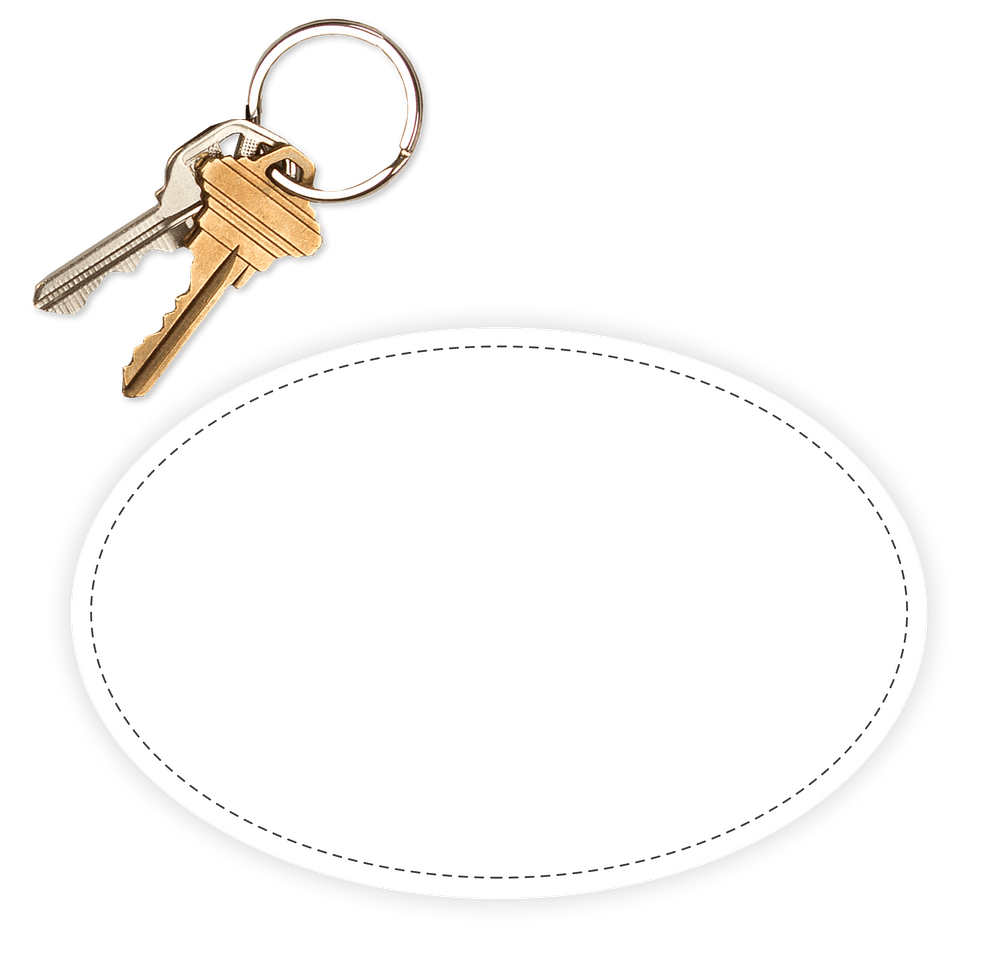 6 in. x 4 in. Oval Bumper Sticker-default
