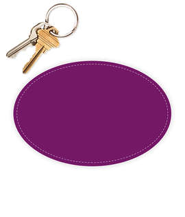 6 in. x 4 in. Oval Bumper Sticker - Color: Plum