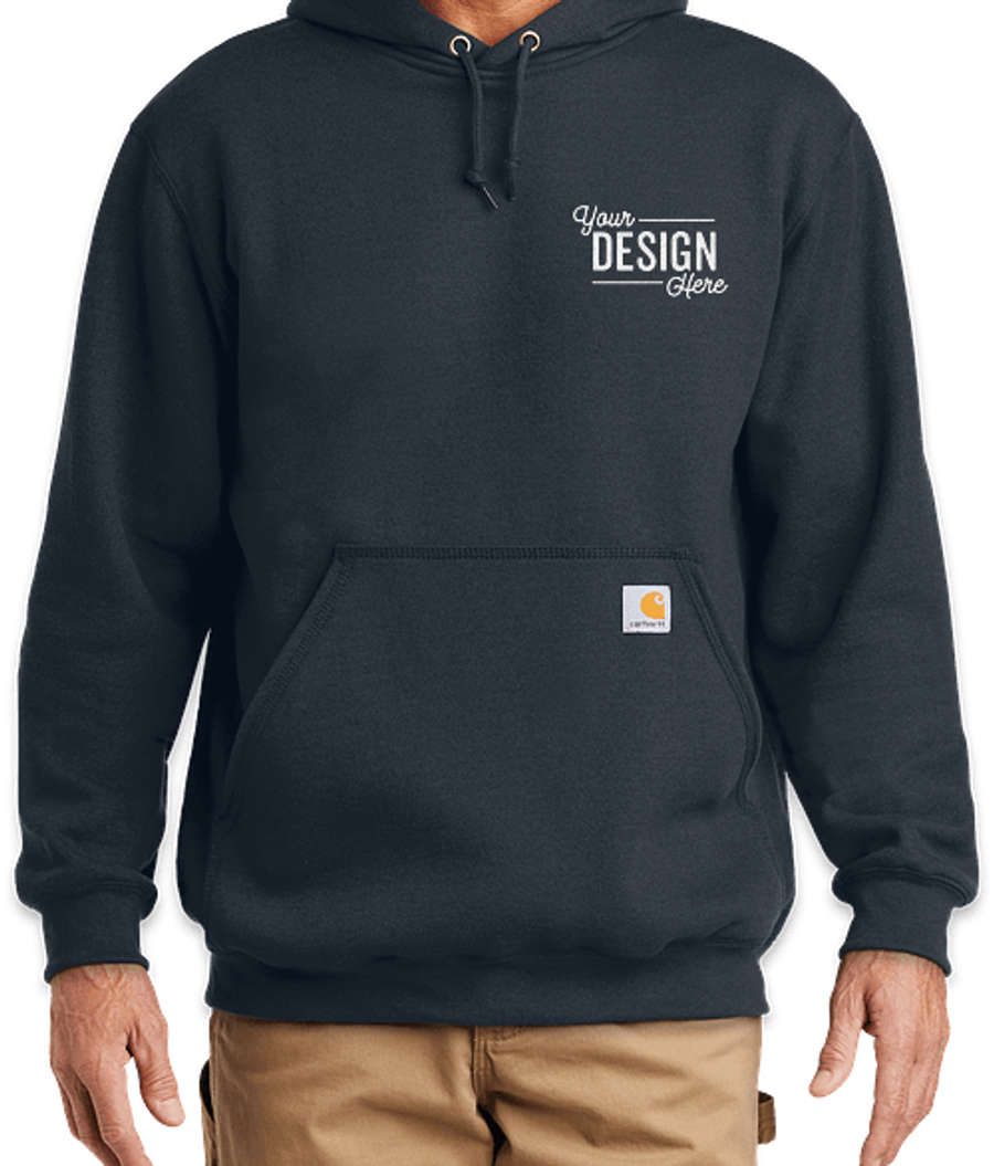 Carhartt Midweight Pullover Hoodie - Embroidered in New Navy