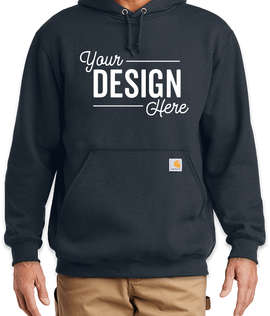 Carhartt Tall Midweight Hooded Sweatshirt - Screen Printed - Color: New Navy