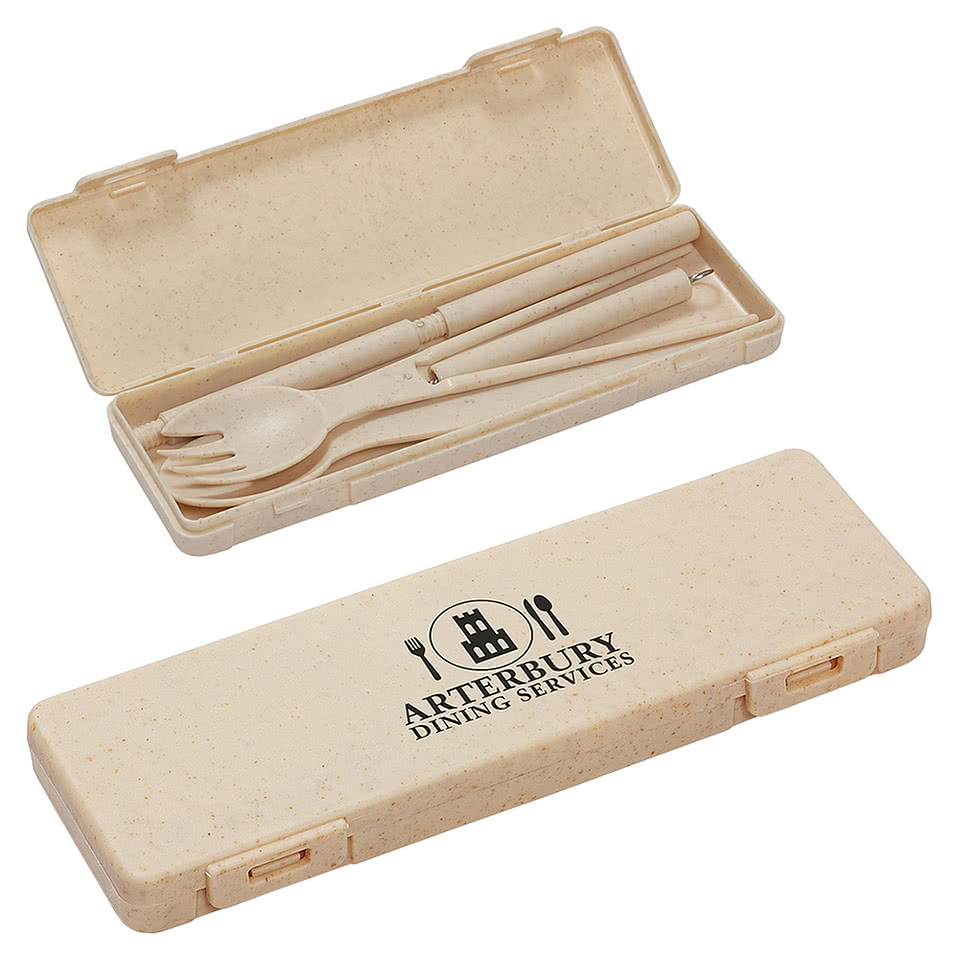 6-in-1 Portable Wheatstraw Tableware Set