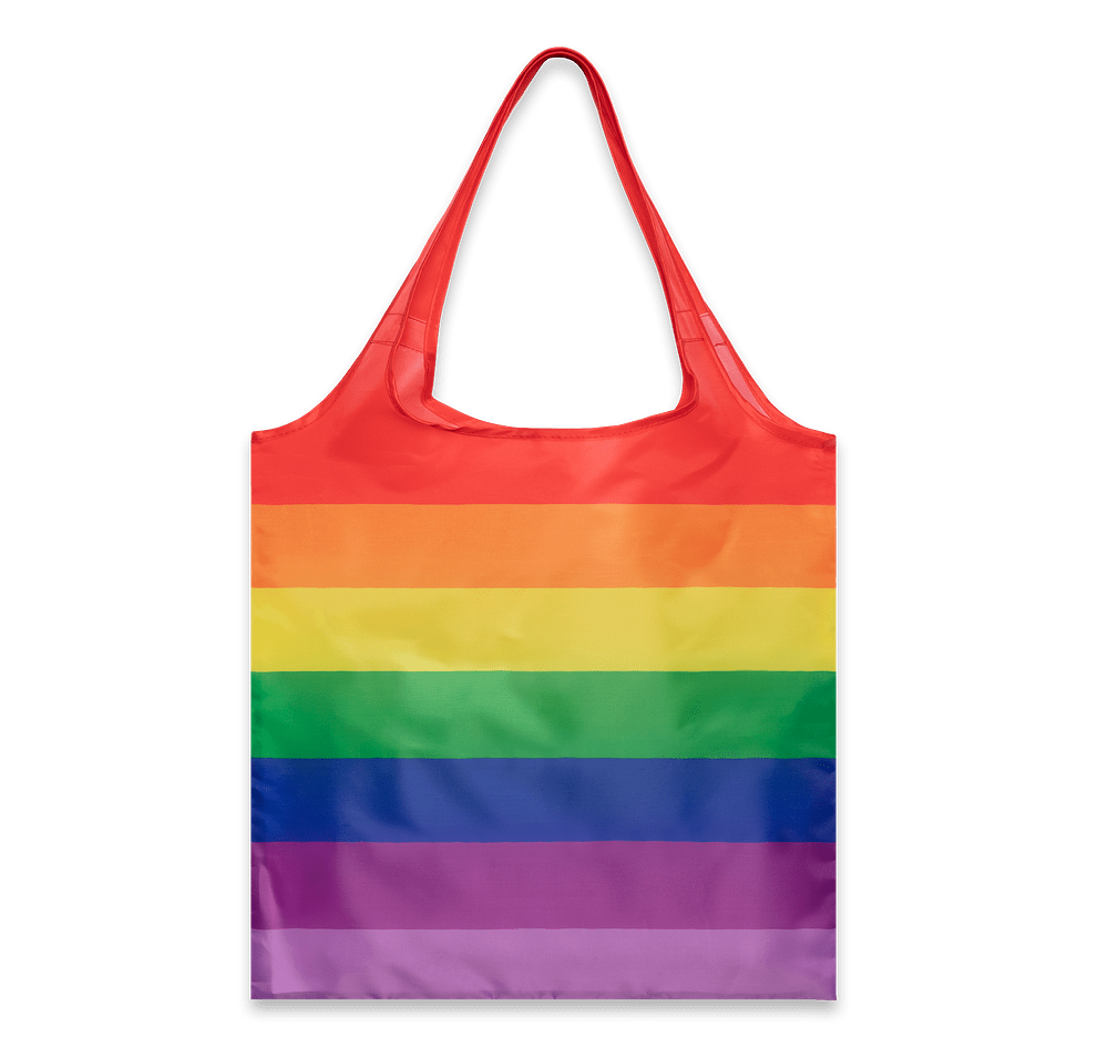 Medium Rainbow Lightweight Poly Tote Bag-default