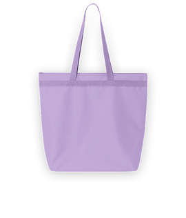 Large Recycled Poly Zippered Tote Bag - Color: Lavender