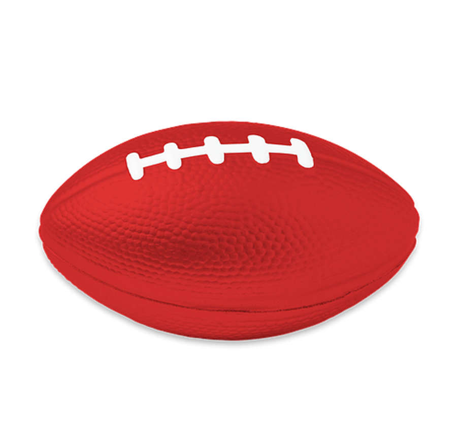3.5" Football Shaped Stress Reliever in Red
