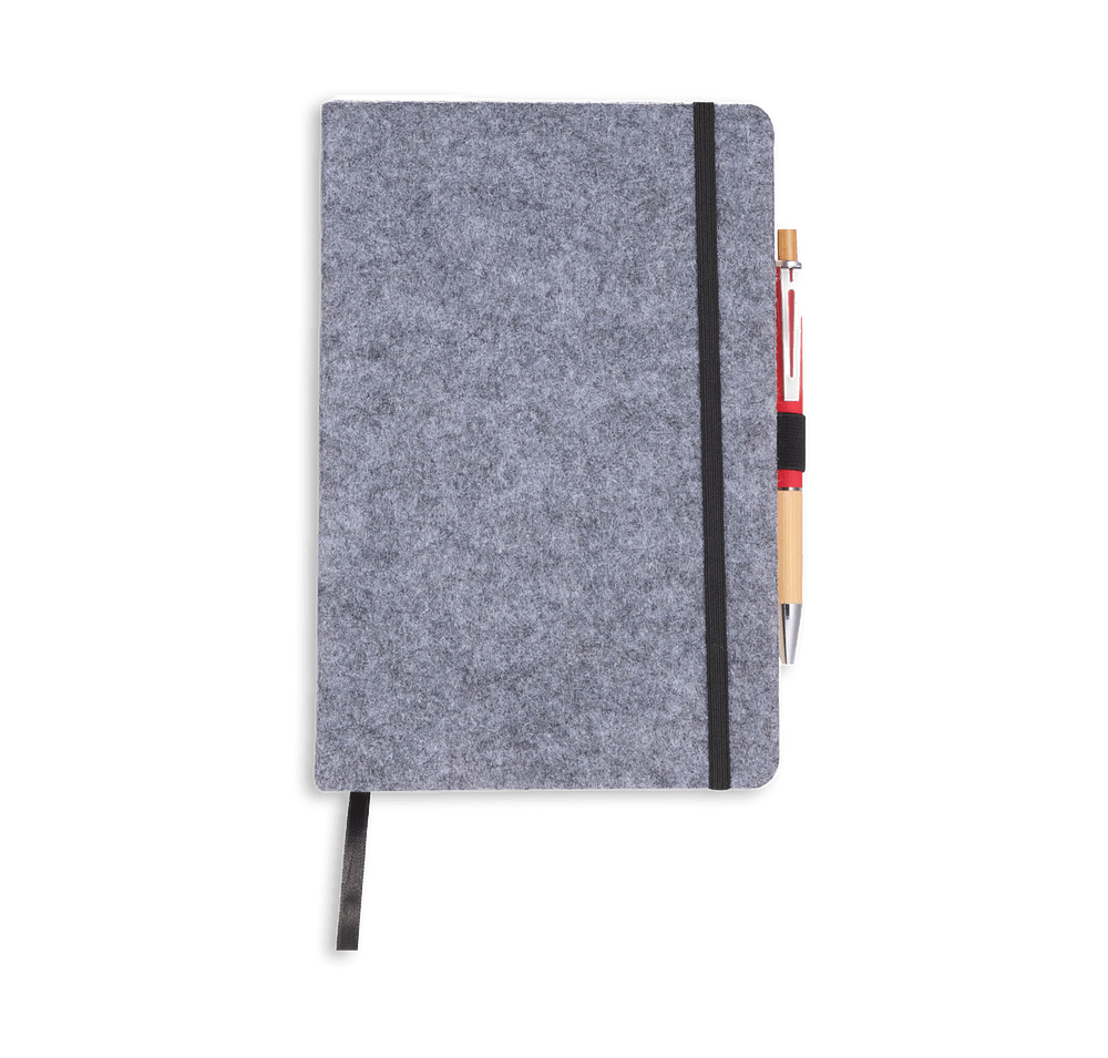 Full Color The Goods Recycled Felt Hard Cover Notebook-default